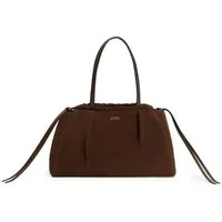 Tommy Hilfiger Hobo SOFT LEATHER HOBO SUEDE, Damen Handtasche, Schultertasche mit Kordelzug