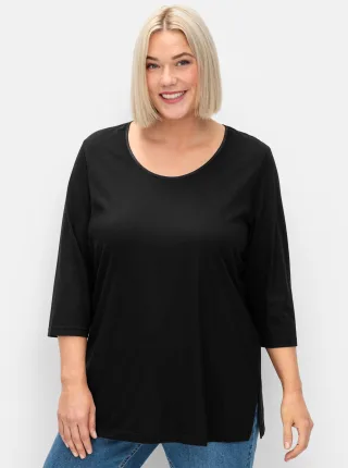 Sheego 3/4-Arm-Shirt "Rundhalsshirt" 1 Stk.