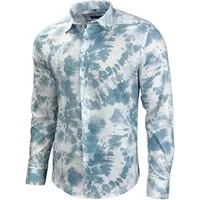 Baxboy Langarmhemd Baxboy Herren Geblümt Langarm Freizeithemd Hawaiihemd Batik B-448
