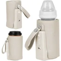 lionelo Babyflaschenwärmer THERMUP GO PLUS, Schnelles Erhitzen - 5 Temperaturen/3000mAh/USB-C