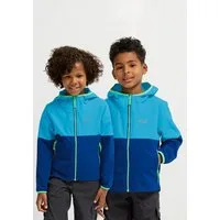 Jack Wolfskin Softshelljacke SANDBIRD HOODED JKT K mit Kinnschutz am Reißverschluss, winddicht, atmungsaktiv