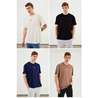 COMEOR Oversize-Shirt Herren T-Shirt: Trendige Urban Streetwear für lässige Styles (4-tlg) mit individuellem Print