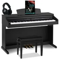 Classic Cantabile Digitalpiano DP-50 E-Piano Set mit 88 Tasten Hammermechanik (Spar-Set, inkl. Klavierbank, Kopfhörer & Schule), Klavier, Layer-, Split-, Twin-Piano- und Aufnahmefunktion
