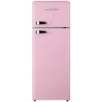 Wolkenstein Kühl-/Gefrierkombination GK212.4RT SP GK212.4RT SP, 145.6 cm hoch, 54.5 cm breit, 4-Sterne Gefrierfach, Vintage-Look, Farbe Pink