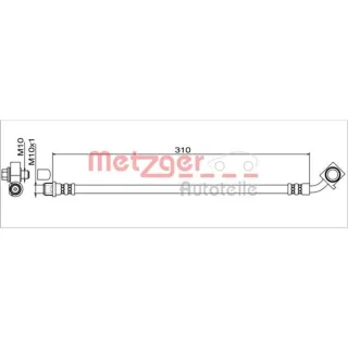 Metzger Bremsschlauch vorne rechts Opel Astra K