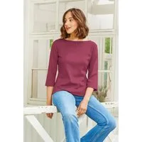 Himalaya Clothing 3/4-Arm-Shirt Basic Shirt 3/4 Arm Damen "Alma" mit Rundhalsausschnitt Bio-Baumwolle Vielseitiges Shirt mit hohem Tragekomfort