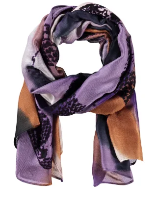 SAMOON - Schal mit Schlangen-Print magic purple gemustert - Gr. - OS