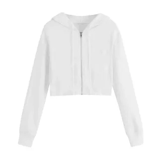 Miso - Hoodie mit durchgehendem Reißverschluss für Damen (Weiß)