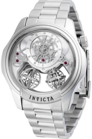 Invicta Specialty 50123 Herrenuhr - Quarzwerk - Edelstahl mit silbernem Zifferblatt - 46 mm