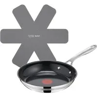 Tefal Bratpfanne Jamie Oliver Smart Cook, Edelstahl (Set, 2-tlg), Antihaftbeschichtete Keramikoberfläche, Thermo-Spot, Induktion
