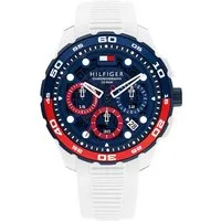 Tommy Hilfiger Chronograph TH-REGATTA 1792231, Quarzuhr, Armbanduhr, Herrenuhr, Silikonarmband, analog, Tag