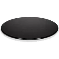 HOOZ Tischplatte Glasplatte aus ESG Ø 60 cm, rund mit Facettenschliff in Schwarz (schwarzes Glas, 1 St., ESG-Sicherheitsglas), mit hochwertigem Facettenschliff