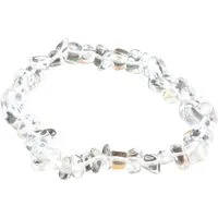 Steinfixx® Armband Bergkristall Splitterarmband - Edelstein - Brasilien (16 cm Umfang, 1-tlg., beliebter und besonderer Edelstein), 100 % echt, Handarbeit