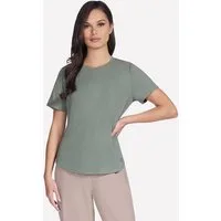 Skechers Funktionsshirt GOWALK LUXE RIB TEE strukturiertes Kurzarm-T-Shirt, mit Rundhalsausschnitt