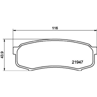 Hella Bremsbel?ge hinten Mitsubishi Pajero Toyota 4 Fj Fortuner Land