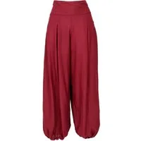 Guru-Shop Relaxhose Boho Pluderhose, Muckhose, Haremshose - dunkelrot Ethno Style, alternative Bekleidung