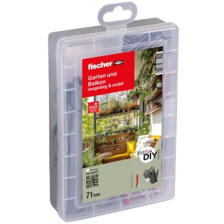 Fischer EasyDIY Box Garten und Balkon (71 Teile) - 553339