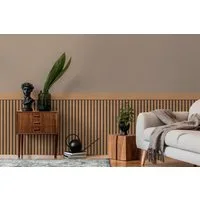 living walls Vliestapete Wallpanel Tapete Wandpaneele Mustertapete Holzpaneele Natur, strukturiert, matt, (1 St), Vliestapete Holz-Optik für Schlafzimmer Küche Wohnzimmer Wandpaneele