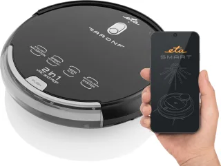 eta Saugroboter "mit Wischfunktion ARON ETA251290000, 2 in 1," Smart-App, Digital Motor, GYRO-NAVIGATION, 2 Seitenbürsten