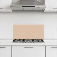 KitchenYeah Küchenrückwand selbstklebend (keine Folie) Beige - Farben - Unifarben, (1-tlg), Küchenrückwand, Spritzschutz, Kitchen, 60x30 cm