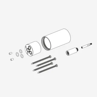 Herzbach Logic Plus Unterputz-Verlängerung 21.081500.1.40 30mm, nicht kürzbar, für Einhandmischer, black steel