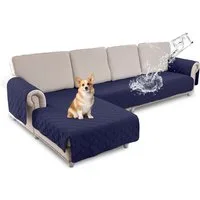 BTTO Sofahusse Sofa Schutz Abdeckung,L-Form wasserdichte Sofaschoner,Schonbezug, Reversible Gesteppte, Pet, Haustier Abdeckung, Kinder, Hunde