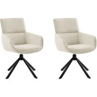 OTTO home Esszimmerstuhl Cusey, 360° drehbar, extra dicke Polsterung, 2er-Set (Set, 2 St), mit 360° Metallfuß, Komfort-Rückenlehne und hautfreundlichem Webstoff