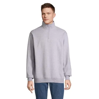 SOLS - "Conrad" Sweatshirt mit kurzem Reißverschluss für Herren/Damen Unisex (Grau meliert)