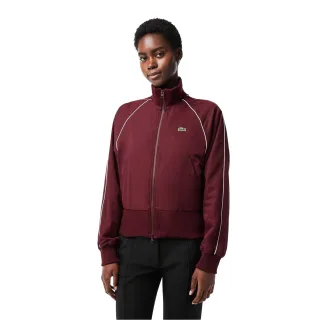 Lacoste - Trainingsjacke für Damen, Durchgehender Reißverschluss, Athletisch (Zinfandel)