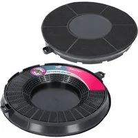 McFilter Aktivkohlefilter (2 Stück) für Dunstabzugshauben, Zubehör für AEG 9029800506 KF48 E3CFT48, Ikea FIL900 AT, AMC037 DF5560 ELT48GR, mit Bajonette-Verschluss