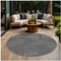 Sanat Teppich Berlin, rund, Höhe: 6 mm, In -und Outdoor geeignet, Außenbereich,Terasse, Balkon, modern