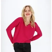 halsüberkopf Accessoires Strickpullover mit V-Ausschnitt aus Merinowolle