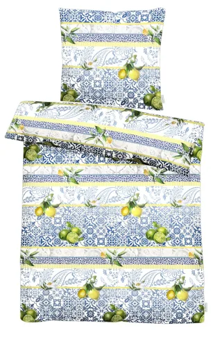 APELT Bettwäsche "Amalfi Gots" 2 tlg. Bettwäsche-Set mit Reißverschluss, Baumwoll-Satin, Digitaldruck