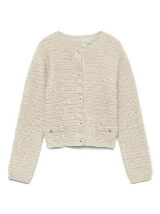 VERO MODA - VMSOLEIL LS O-NECK CARDIGAN BTQ Birch - Gr. - L