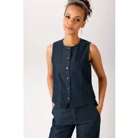 Aniston CASUAL Kurzweste aus strukturiertem, weichen Denim - NEUE KOLLEKTION