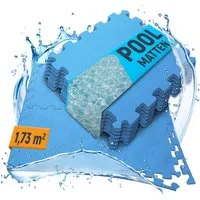 NEOLYMP Whirlpoolmatte Robuste Bodenschutzmatte - Fitness - Schutzmatte Boden - Fitnessmatte, BxLxH: 32x32x32 cm, (18 Puzzlestücke inkl. Randteile, 18 Schutzmatten Pool inklusive Randstücke - Puzzletechnik Poolboden), Schützt deinen Pool, EVA Matte, 