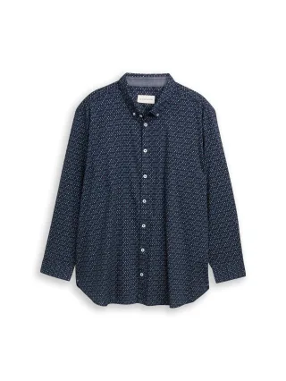 Tom Tailor - Plus Size - Hemd mit Muster blue diamond design - Gr. - 5XL