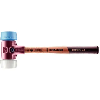 HALDER SIMPLEX - Schonhammer mit TE-Gehäuse und Holzstiel, Superplastik / TPE-soft - 3017.051