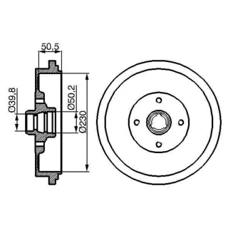 Bosch Bremstrommel VW Passat B3 B4