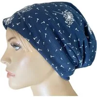 Taschen4life Beanie Slouch Longbeanie Mütze leichte Damen Beanie, Motiv Pusteblume, Sommermütze