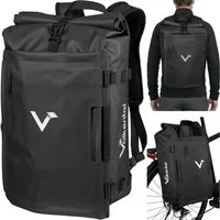 Valkental Fahrradtasche TrailX 2in1 Gepäckträgertasche & Rucksack (28L, Laptopfach, Rückenpolster), wasserdicht & reflektierend