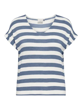ONLY CARMAKOMA - CARLIRA S/S V-NECK TOP JRS NOOS - Gr. - 54