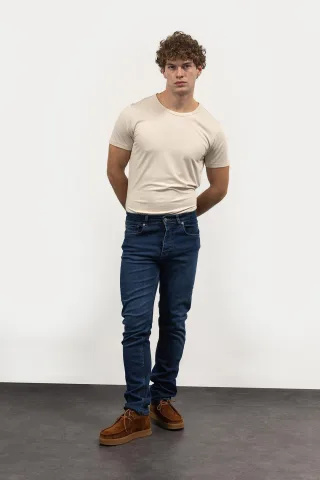 Slim Fit Mid Waist Jeans