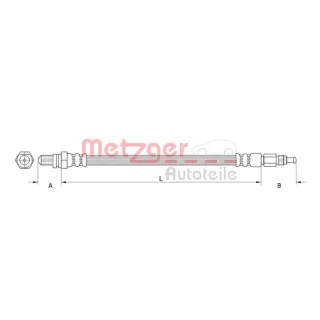 Metzger Bremsschlauch vorne rechts Ford Ka Street 4110189