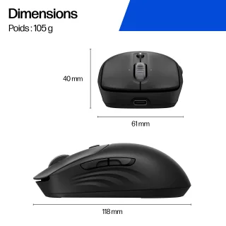 HP 705 Rechargeable Wireless Mouse | az7b1aa#abb | Maus - 6.000 dpi