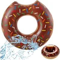 TK Gruppe Schwimmring Donut Schwimmring aufblasbar Ø 120 cm – Schwimmreifen für Pool (Schwimmring), 120 cm