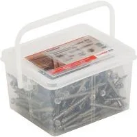 Box Terrassenschrauben 5x60 Senkkopf TX edelstahl, 200 Stück, Teilgewinde, mit passendem Bit
