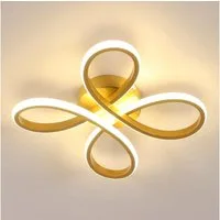 Riserva LED Deckenleuchte Blumen-Deckenleuchte Gold, 30cm LED 30W 3000K Warmlicht