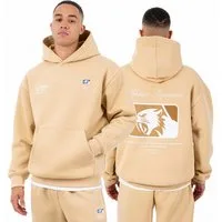 Smilodox Hoodie Striver, Kapuzenpullover Oversized mit Backprint, Kängurutasche Rippbündchen Smilodox Patch Brustprint Streetwear Gym Freizeit