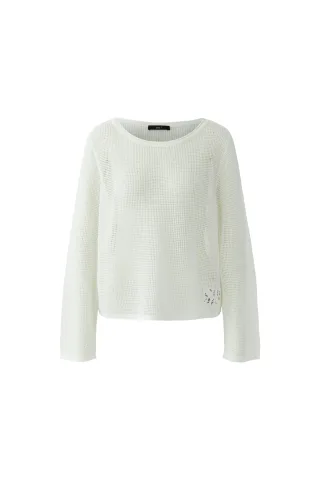 Oui - Pullover cloud dancer - Gr. - 38